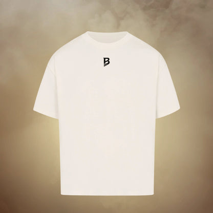 TheBroShop Hustle City Oversize T-Shirt Herren – beige– Frontansicht