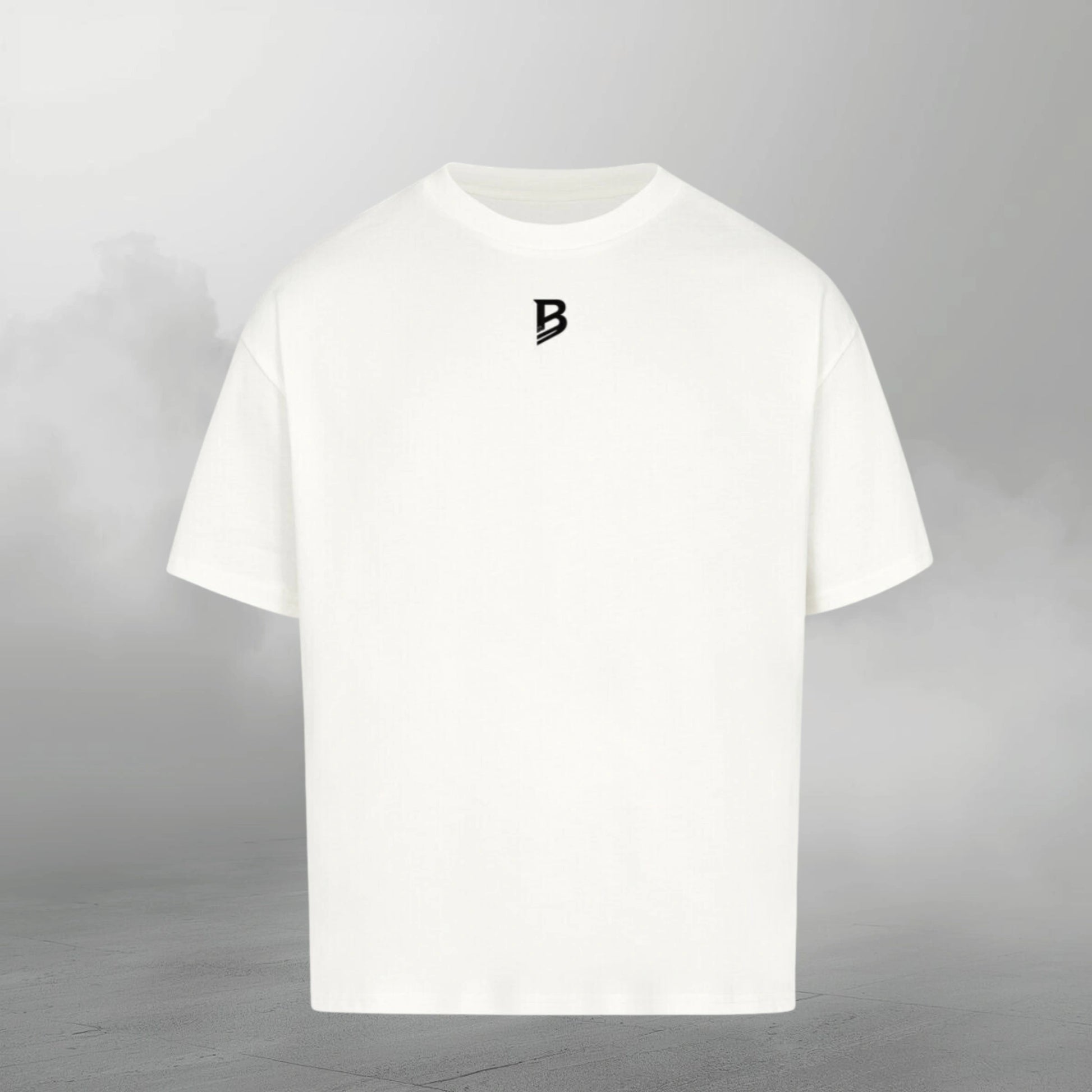 TheBroShop Hustle City Oversize T-Shirt Herren – Weiß – Frontansicht