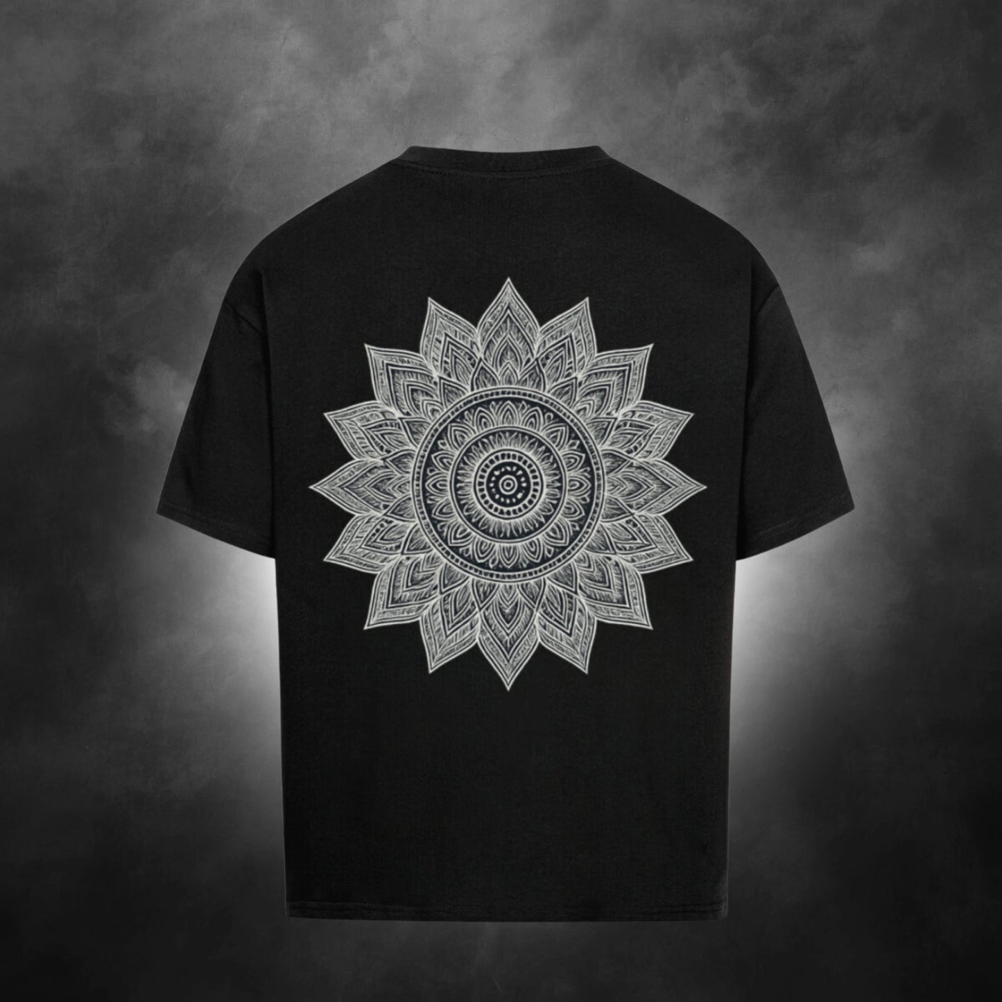 TheBroShop Eclipse Oversize T-Shirt Herren – Schwarz – Rückansicht mit Print