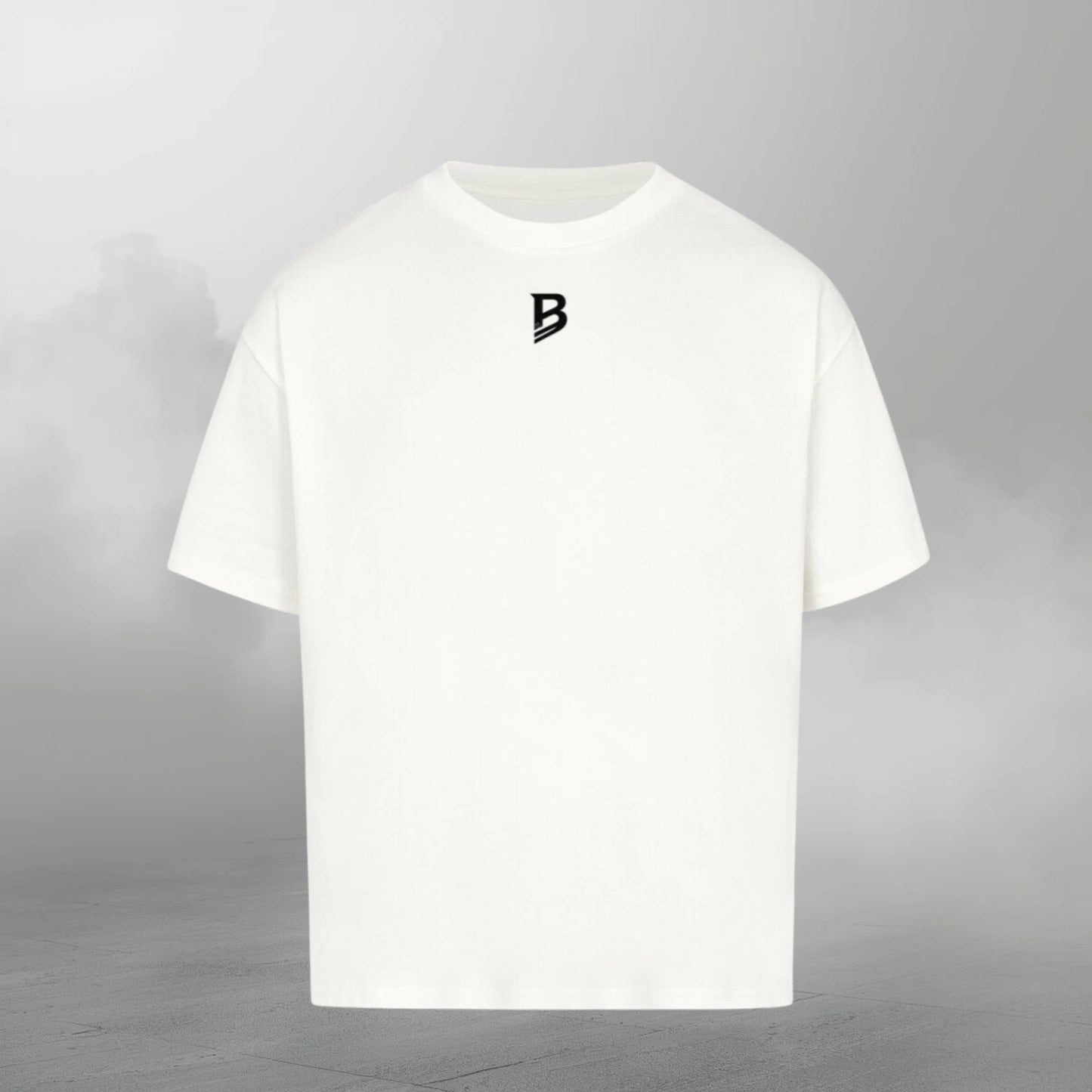 TheBroShop Eclipse Oversize T-Shirt Herren – Weiß – Frontansicht