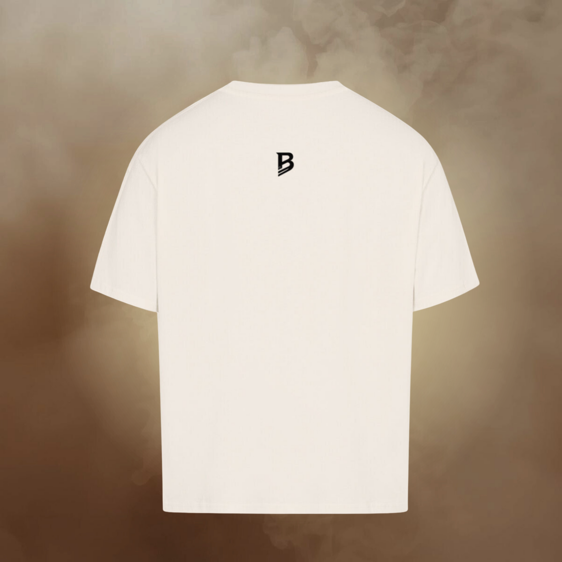 TheBroShop Hive Skull Oversize T-Shirt Herren – Beige – Rückansicht