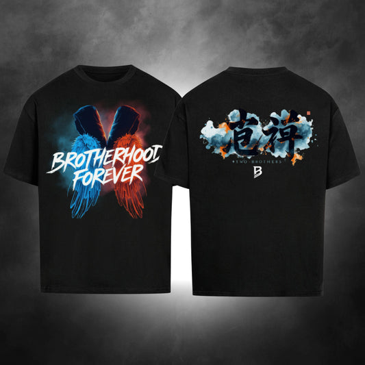 Schwarzes Oversize T-Shirt Herren – Brotherhood Signature Design